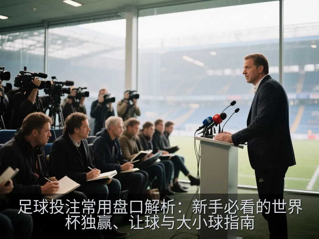 足球投注常用盘口解析：新手必看的世界杯独赢、让球与大小球指南